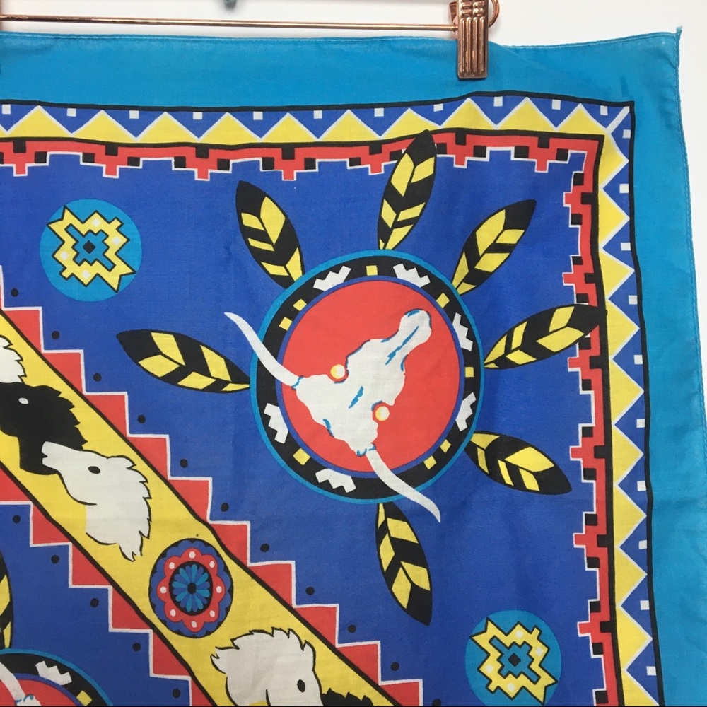 Southwest cow skull horse concho print bandana - Picture 3 of 5
